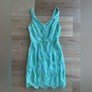 NWT Turquoise Filly Flair lace cocktail dress Small